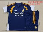 Real Madrid Short Sleeve Training Suit - Blue - 图片 9