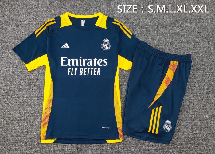 Real Madrid 24-25 Short Sleeve Training Suit in Royal Blue - 图片 2