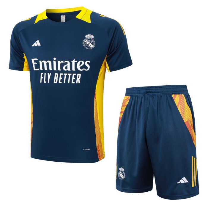 Real Madrid 24-25 Short Sleeve Training Suit in Royal Blue - 图片 8