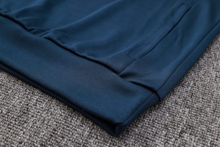 Real Madrid 23-24 Half-Zip Jacket Navy Blue - 图片 5