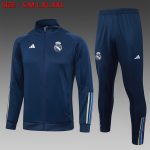 Real Madrid 23-24 Long Zip Jacket in Royal Blue