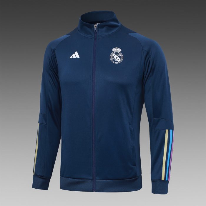 Real Madrid 23-24 Long Zip Jacket in Royal Blue - 图片 9
