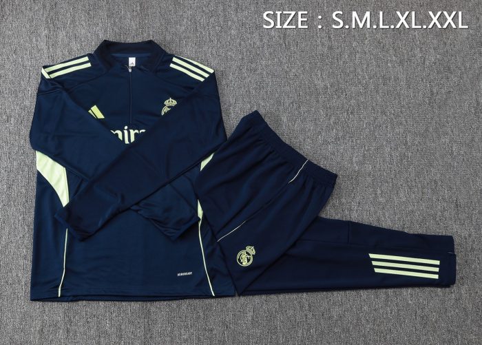Real Madrid Semi-Zip Jacket in Cyan - 图片 2