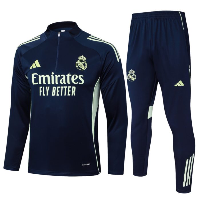 Real Madrid Semi-Zip Jacket in Cyan - 图片 8