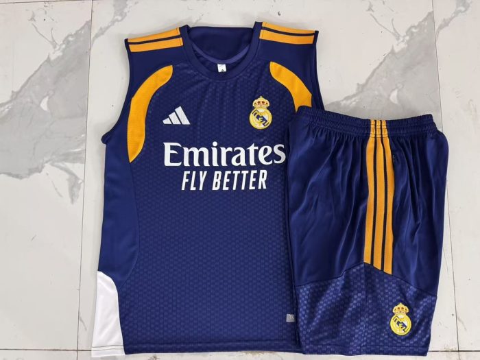 Real Madrid Training Vest Navy Blue - 图片 2