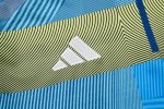Real Madrid Blue Green Stripe Spray Print Half Zip Jacket - 图片 7