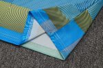 Real Madrid Blue Green Stripe Splatter Short Sleeve Training Shirt - 图片 7