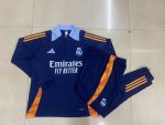 Real Madrid 24/25 Semi-Zip Jacket Navy Blue - 图片 9