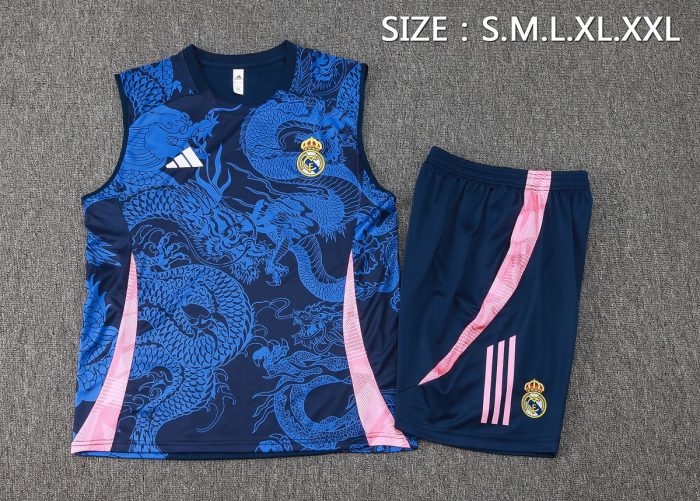 Real Madrid 24/25 Vest Blue (Spray Ink Dragon) - 图片 2