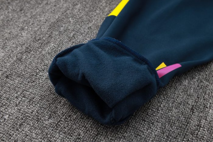 Real Madrid 23-24 Half-Zip Hoodie Navy Blue - 图片 4