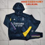 Real Madrid 23-24 Half-Zip Hoodie Navy Blue - 图片 9
