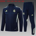 Real Madrid Kids' Long Zipper Jacket in Cyan - 图片 2