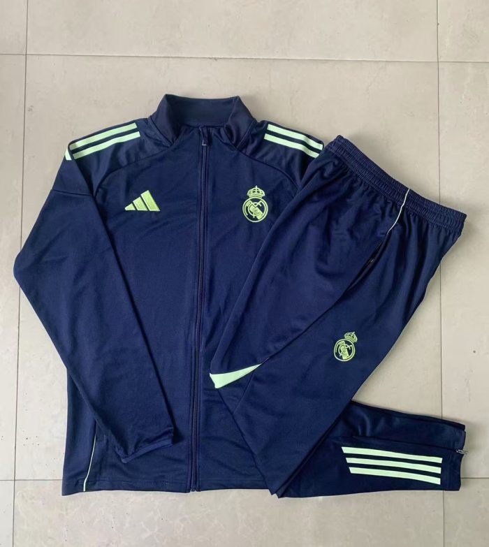 Real Madrid Kids' Long Zipper Jacket in Cyan - 图片 3