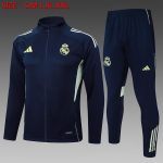 Real Madrid 2025/26 Long Zipper Jacket in Cyan