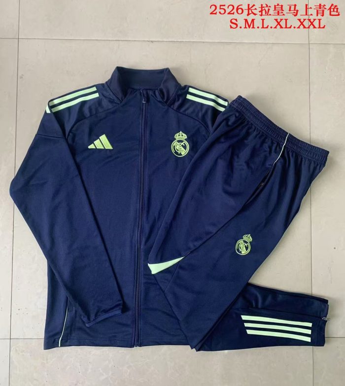 Real Madrid 2025/26 Long Zipper Jacket in Cyan - 图片 9