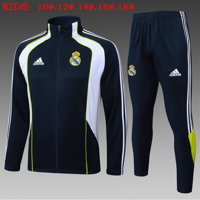 Real Madrid Retro Edition Children's Long Sleeve Jersey - Light Blue (White Trim) - 图片 2