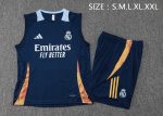 Real Madrid 24/25 Vest in Royal Blue with Light Blue Collar - 图片 2