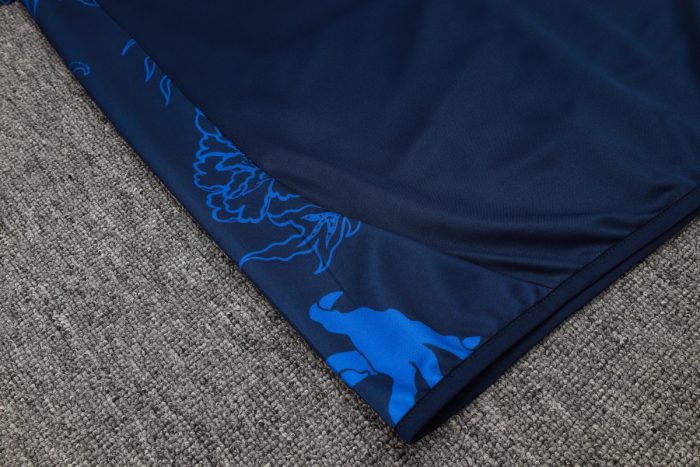 Real Madrid 24/25 Long Zipper Jacket in Royal Blue (Spray Ink Dragon) - 图片 3