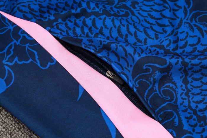 Real Madrid 24/25 Long Zipper Jacket in Royal Blue (Spray Ink Dragon) - 图片 4