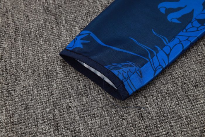 Real Madrid 24/25 Long Zipper Jacket in Royal Blue (Spray Ink Dragon) - 图片 5