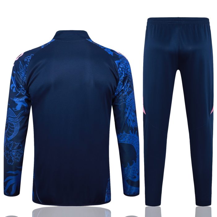 Real Madrid 24/25 Long Zipper Jacket in Royal Blue (Spray Ink Dragon) - 图片 7