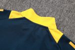 Real Madrid 24/25 Long Zip Jacket in Royal Blue with Yellow Sleeves - 图片 5