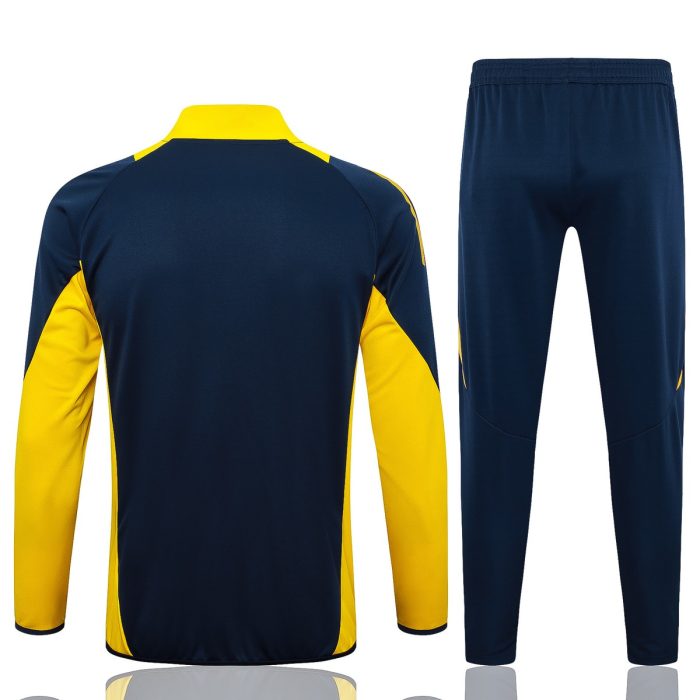 Real Madrid 24/25 Long Zip Jacket in Royal Blue with Yellow Sleeves - 图片 7