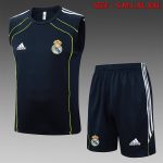 Real Madrid Retro Vest in Light Blue with Green Trim