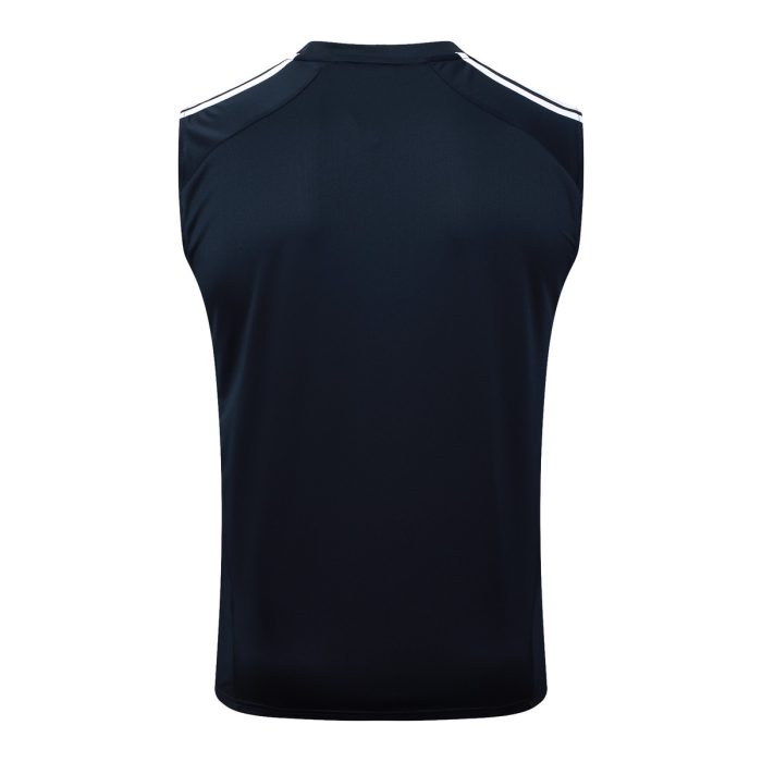 Real Madrid Retro Vest in Light Blue with Green Trim - 图片 7