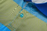 Real Madrid Blue Green Stripe Polo Shirt - 图片 5