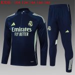 Real Madrid Kids' Half-Zip Jacket in Cyan - 图片 2
