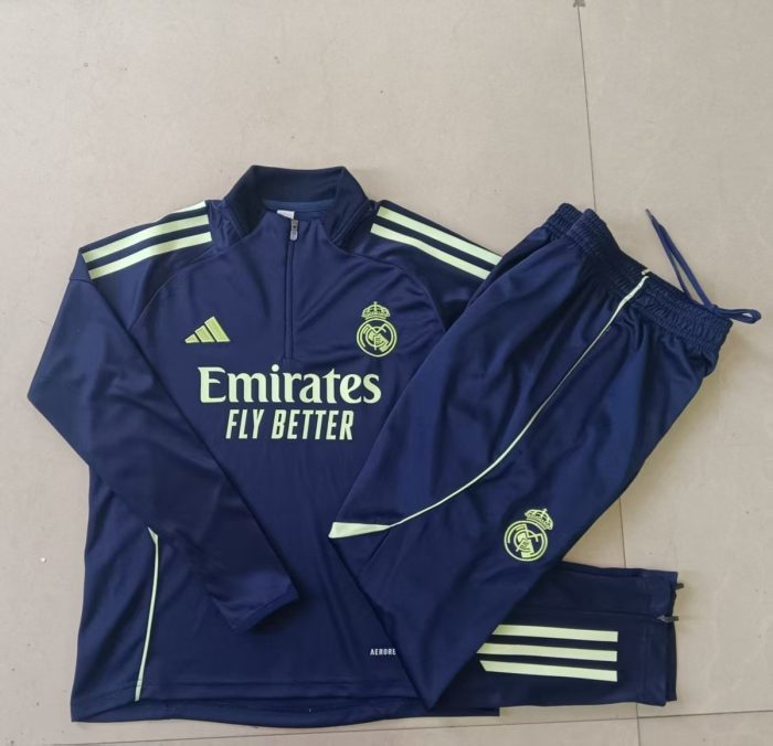 Real Madrid Kids' Half-Zip Jacket in Cyan - 图片 3