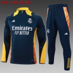 Real Madrid 24-25 Semi-Zip Jacket Blue (Yellow Collar)