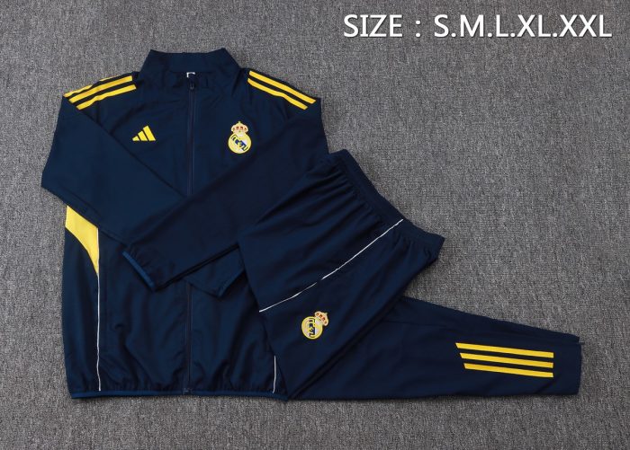 Real Madrid 25/26 Navy Blue Windbreaker - 图片 2