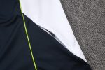 Real Madrid Retro Edition Long Zipper Jacket in White and Cyan - 图片 4