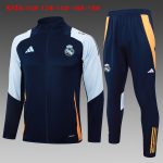 Real Madrid 24-25 Long Zipper Jacket Kids (Light Blue) - 图片 2