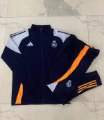 Real Madrid 24-25 Long Zipper Jacket Kids (Light Blue) - 图片 3