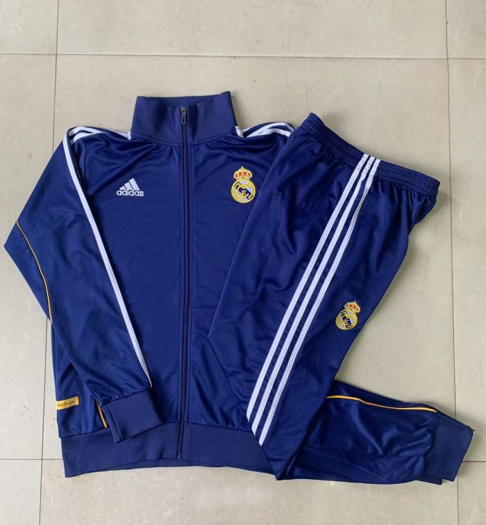 Real Madrid Retro Edition Kids' Jacket - Navy Blue - 图片 4