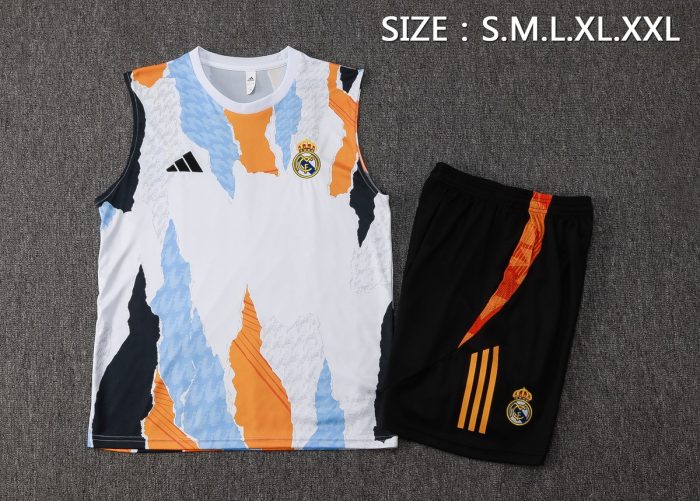 Real Madrid 24/25 Vest Blue Yellow White Splatter - 图片 2