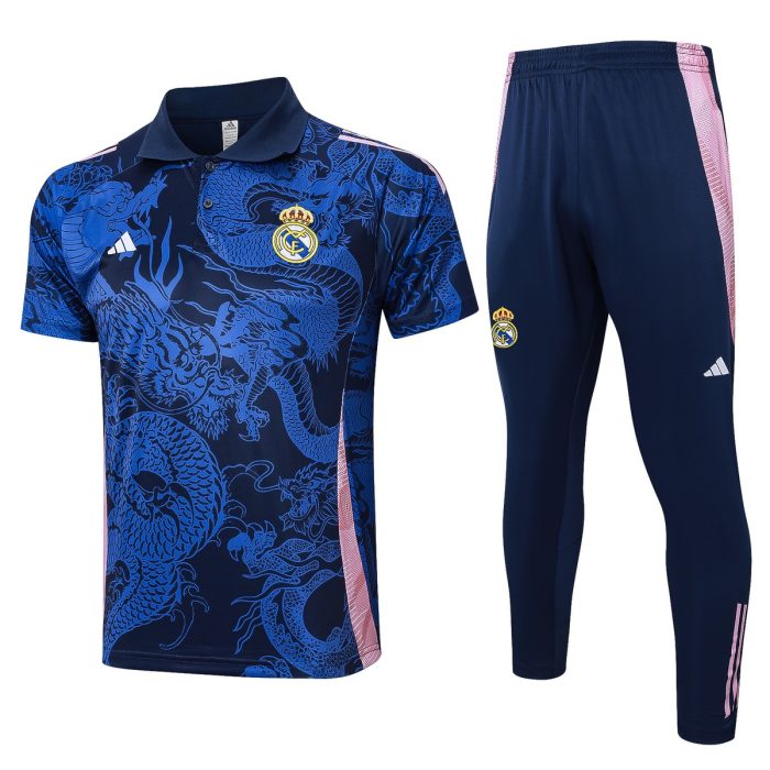 Real Madrid 24/25 Polo Shirt Blue - 图片 8