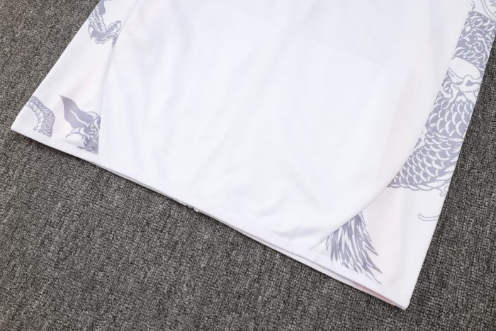 Real Madrid 24/25 Long Zipper Jacket White (Spray Ink Dragon) - 图片 5