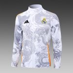 Real Madrid 24/25 Long Zipper Jacket White (Spray Ink Dragon) - 图片 8