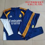 Real Madrid 26/27 Semi-Zip Jacket Navy Blue with White Sleeves