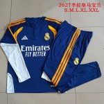Real Madrid 26/27 Semi-Zip Jacket Navy Blue with White Sleeves