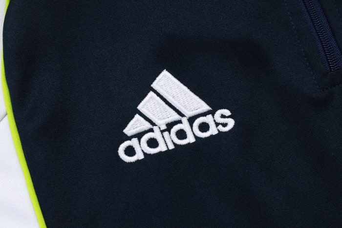 Real Madrid Retro Edition Half-Zip Jacket in White and Blue - 图片 6