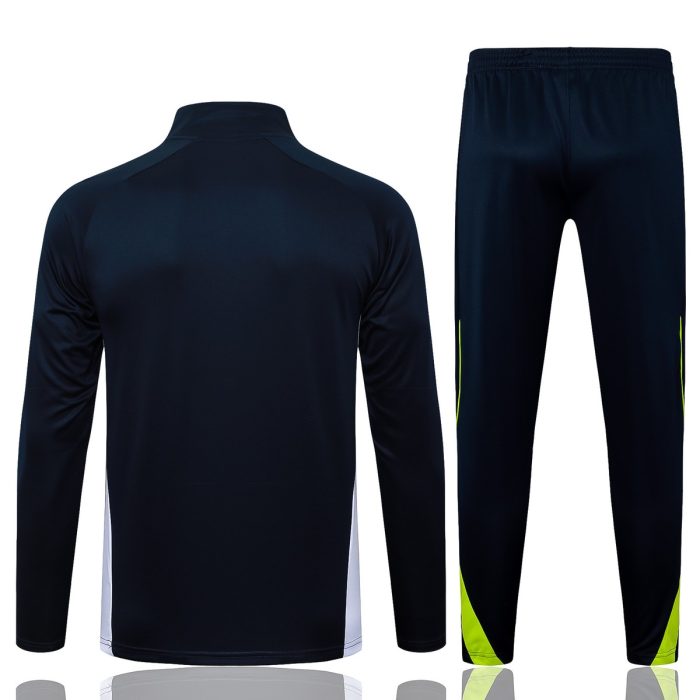 Real Madrid Retro Edition Half-Zip Jacket in White and Blue - 图片 7