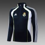 Real Madrid Retro Edition Half-Zip Jacket in White and Blue - 图片 8