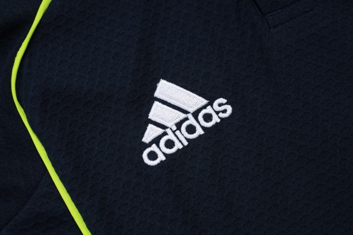 Real Madrid Retro Polo Shirt - Green Trim - 图片 5