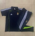 Real Madrid Retro Polo Shirt - Green Trim - 图片 9