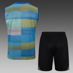 Real Madrid Green Blue Stripe Vest - 图片 6